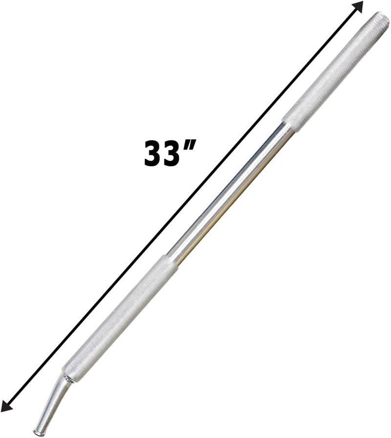 Boxer Chrome Winch Bar with Grooved Head, Steel Bar Non-Slip Grip – for Flatbed Trailer Winches Tie Down Cargo Bar 33” - Image 2